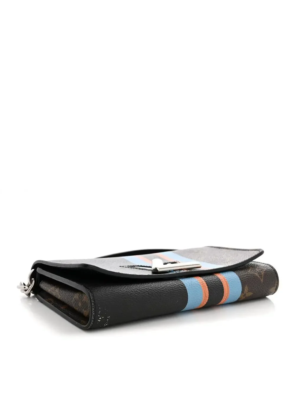 Louis Vuitton Stripe Twist Chain Wallet #322710L13B